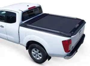 Ролет для Nissan D23-NP300 2015-2025 (space/king cab) срібний з чорними бортами